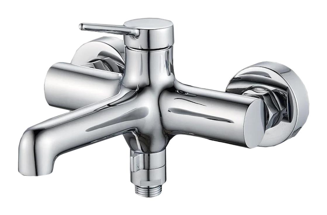 Creavit FL2500 Flow Krom Çift Delikli Aç Kapa Yarı Ankastre Kare Banyo Bataryası Gümüş