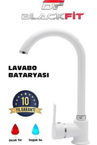 Blackfit Delta Pirinç Aç Kapa Kuğu Banyo Bataryası Beyaz