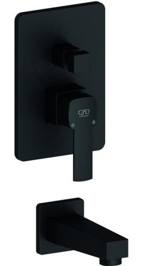 Gpd MAB160 S Pirinç Aç Kapa Ankastre Banyo Bataryası Siyah