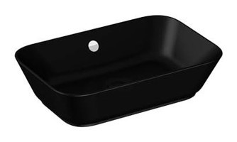 Vitra Geo 7425B0830012 Tekli 60 cm Seramik Dikdörtgen Lavabo Mat Siyah