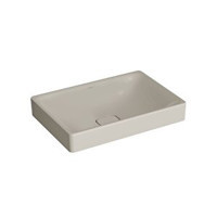 Vitra Metropole 7535b0201398 Tekli 60 cm Seramik Dikdörtgen Lavabo Taupe