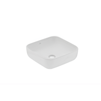 Seramiksan Form Tekli 42 cm Seramik Kare Lavabo Beyaz
