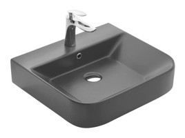 Paluci Mia Tekli 55 cm Porselen Dikdörtgen Lavabo Mat Gri
