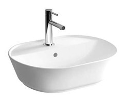 Vitra Geo 7428B0030001 Tekli 55 cm Seramik Oval Lavabo Beyaz