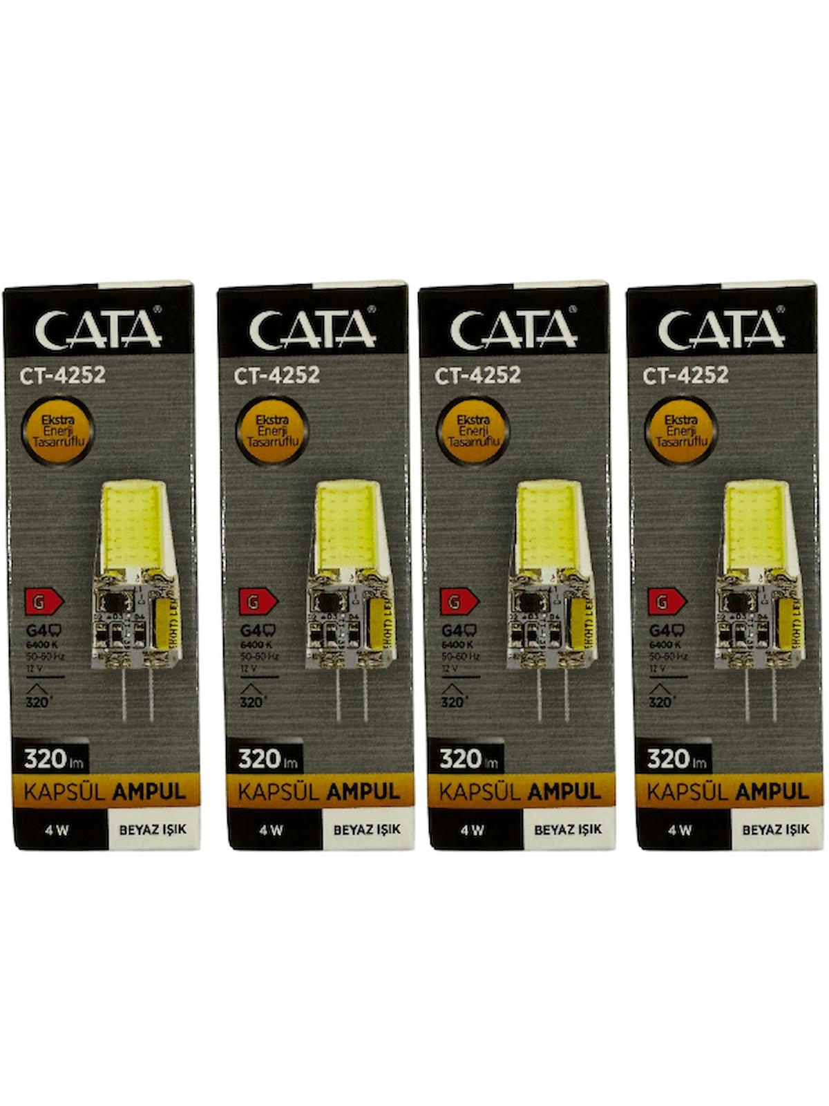 Cata CT-4252 4 W Tasarruflu Beyaz G4 Kapsül Led Ampul 4 Adet