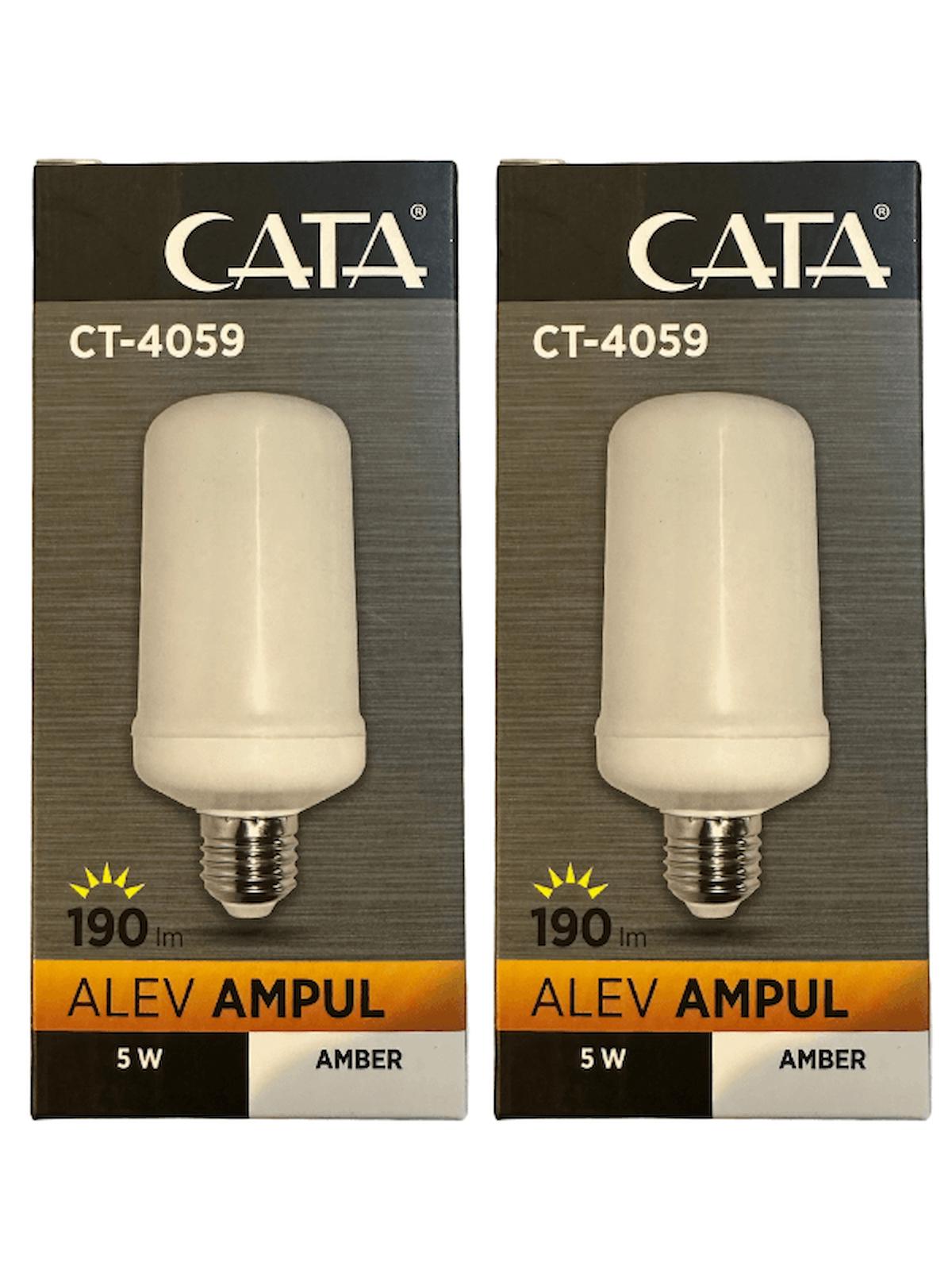 Cata CT-4059 5 W Tasarruflu Sarı E27 Armut Led Ampul 2 Adet