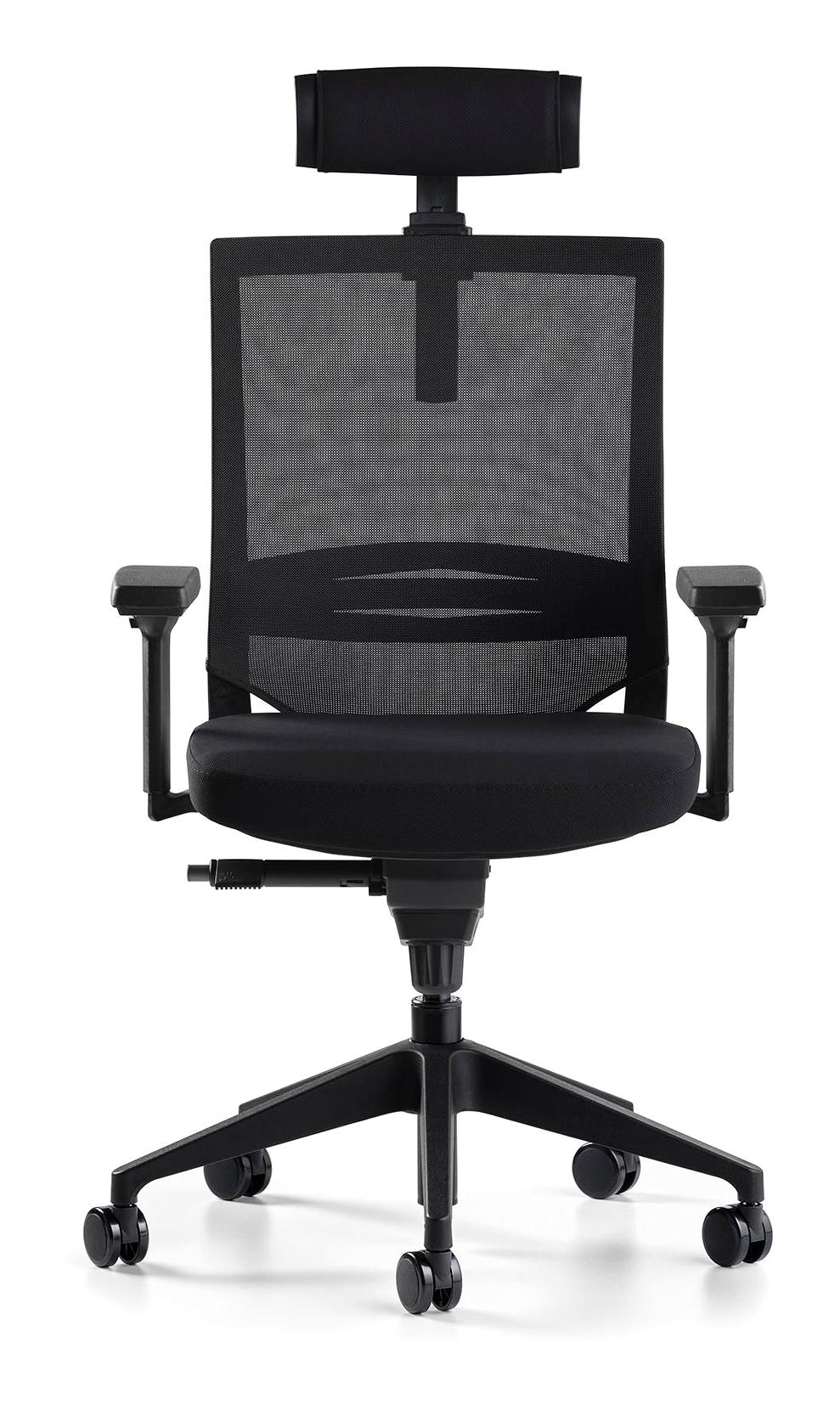 Bürotime Cozy Kolçaklı Dönerli Siyah Çalışma Sandalyesi