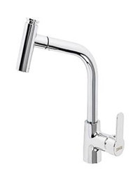 Newarc Domino 971591 Spiralli Çift Girişli Aç Kapa Eviye Bataryası Gümüş