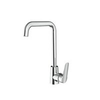 Creavit Bv8500 Bevel Kuğu Çift Girişli Aç Kapa Eviye Bataryası Gümüş