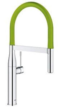 Grohe Essence New Tek-124978 Spiralli Çift Girişli Aç Kapa Eviye Bataryası Gümüş