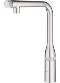 Grohe Essence Smartcontrol-31615DC0 Spiralli Çift Girişli Basmalı Eviye Bataryası Gümüş