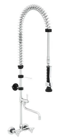 Cancan MT04 Deluxe Arıtmalı Spiralli Aplike Çift Girişli Çevirmeli Eviye Bataryası Gümüş
