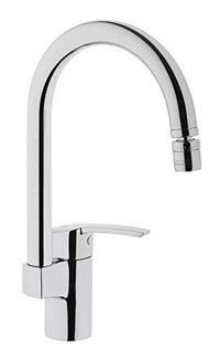Artema Chrona A42550 Çift Girişli Aç Kapa Eviye Bataryası Gümüş