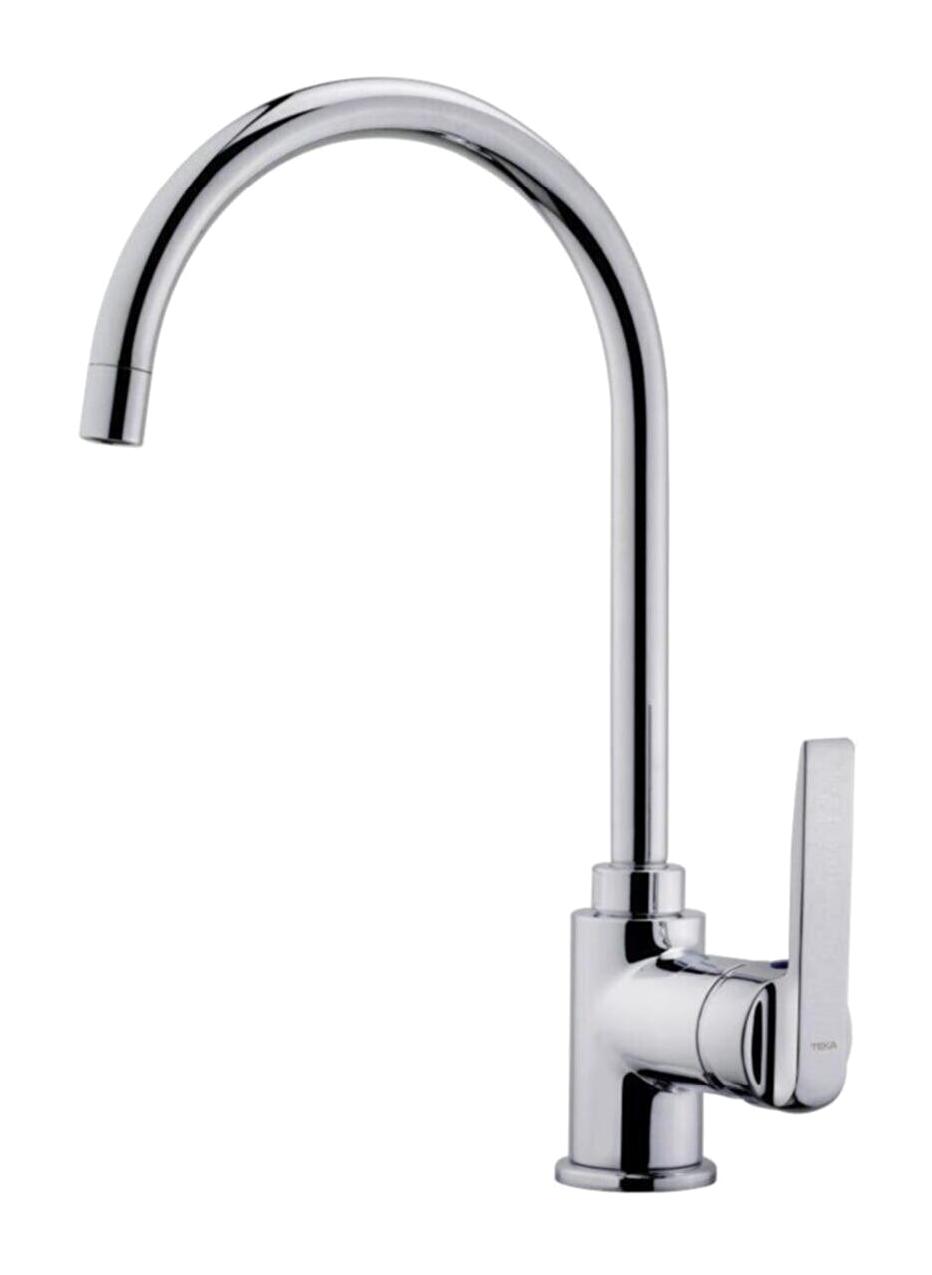 Teka Inca 5399512 Kuğu Çift Girişli Aç Kapa Eviye Bataryası Gümüş