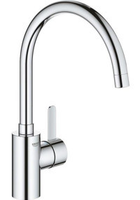 Grohe Eurocosmo-3284300E Çift Girişli Aç Kapa Eviye Bataryası Gümüş