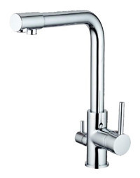 Arçe Dual Flow Arıtmalı Çift Girişli Aç Kapa Eviye Bataryası Gümüş
