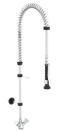 Cancan MT01 Deluxe Spiralli Çift Girişli Çevirmeli Eviye Bataryası Gümüş