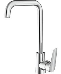 Creavit Bevel Bv8500 Kuğu Çift Girişli Aç Kapa Eviye Bataryası Gümüş