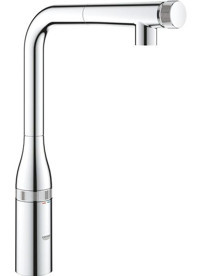 Grohe Essence-31615000 Arıtmalı Spiralli Çift Girişli Aç Kapa Eviye Bataryası Gümüş