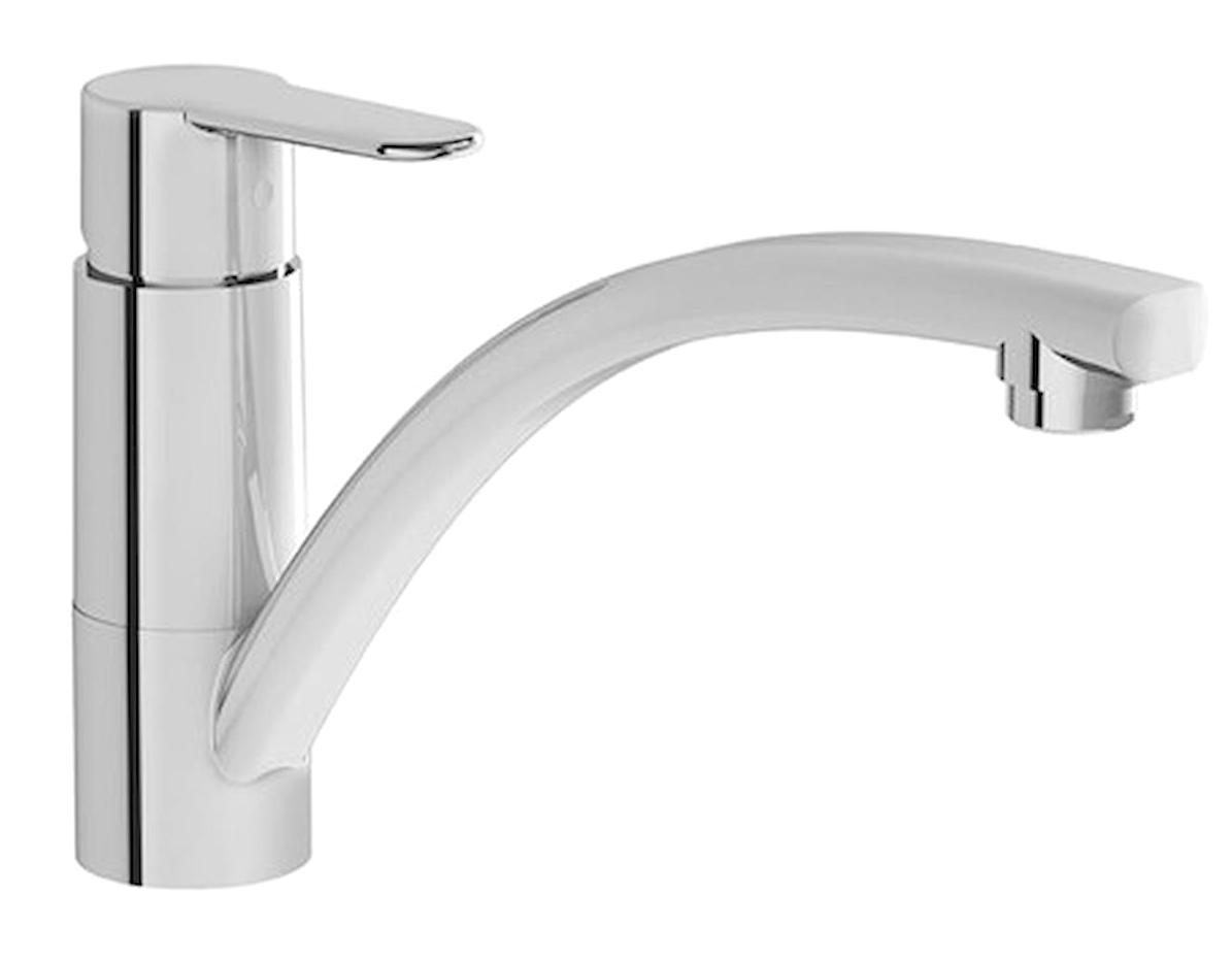 Artema Win S A42596 Çift Girişli Aç Kapa Eviye Bataryası Gümüş
