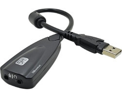 Derwell USB 3.5 mm Çift Girişli 7.1 Harici Ses Kartı