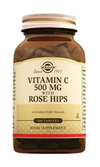 Solgar Vitamin C Rose Hips Aromasız Yetişkin Vitamin 100 Tablet