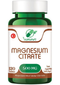 Yurdavit Magnesium Citrate Aromasız Yetişkin Vitamin 120 Tablet