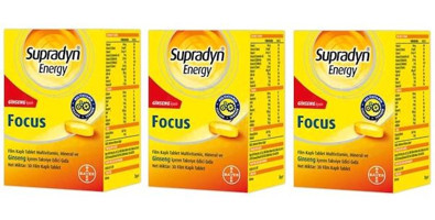 Supradyn Energy Focus Aromasız Yetişkin Vitamin 3x30 Tablet