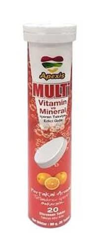 Apexis Multivitamin Portakallı Yetişkin Vitamin 20 Tablet