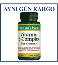Nature'S Vitamin B Complex Plus Aromasız Yetişkin Vitamin 60 Tablet