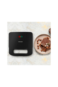 Goldmaster Gm-7451 2 Dilim Plastik Tek Yönlü 750 W Mini Siyah Tost Makinesi