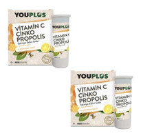 You Plus Vitamin C Çinko Propolis Efervesan Limonlu Yetişkin Vitamin 2x20 Tablet
