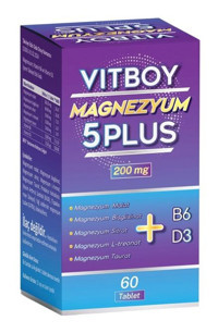 Vitboy Magnezyum 5 Plus Aromasız Yetişkin Vitamin 60 Tablet