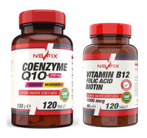 Nevfix Coenzyme Vitamin B12 Folic Acid Biotin Aromasız Yetişkin Vitamin 120 Tablet