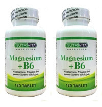 Nutrivita Magnesium B6 Vitamin Aromasız Yetişkin Vitamin 120 Tablet