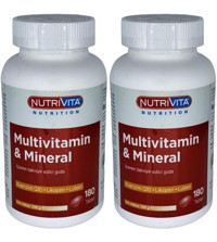 Nutrivita Multivitamin Mineral Aromasız Yetişkin Vitamin 2x180 Tablet