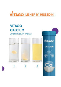 Vitago Kalsiyum Aromasız Yetişkin Vitamin 20 Tablet
