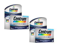 Centrum Advance 50 Multivitamin Aromasız Yetişkin Vitamin 2x30 Tablet