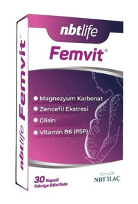 Nbt İlaç Femvit Aromasız Yetişkin Vitamin 30 Kapsül