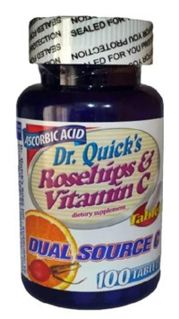 Dr. Quick'S Rosehips Ve Vitamin C Bitki Ekstralar Yetişkin Vitamin 100 Tablet