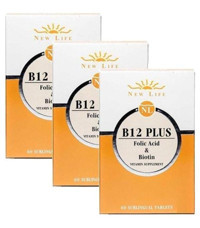 New Life B12 Plus Aromasız Yetişkin Vitamin 3x60 Kapsül