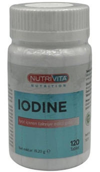 Nutrivita Iodine Aromasız Yetişkin Vitamin 120 Tablet