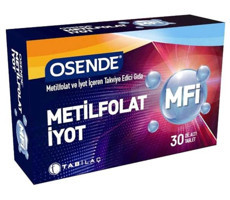 Osende Mfi Metilfolat Iyot Aromasız Yetişkin Vitamin 30 Tablet