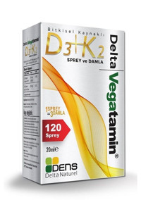 Delta Vegatamin D3 K2 Aromasız Yetişkin Vitamin 20 ml