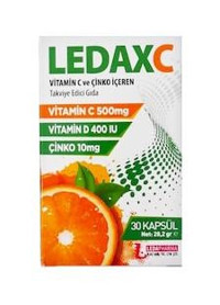 Ledax C Vitamin Portakallı Yetişkin Vitamin 30 Kapsül