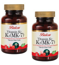 Balen Vitamin K2 Bitki Ekstralar Yetişkin Vitamin 2x60 Kapsül