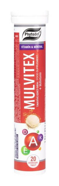 Phytodef Mulvitex Aromasız Yetişkin Vitamin 20 Tablet