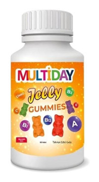Multiday Jelly Gummies Aromasız Yetişkin Vitamin 100 Adet