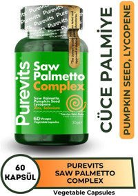 Purevits Saw Palmetto Complex Aromasız Yetişkin Vitamin 60 Kapsül