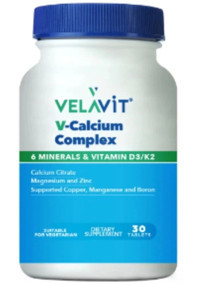 Velavit V-Calsium Aromasız Yetişkin Vitamin 30 Tablet